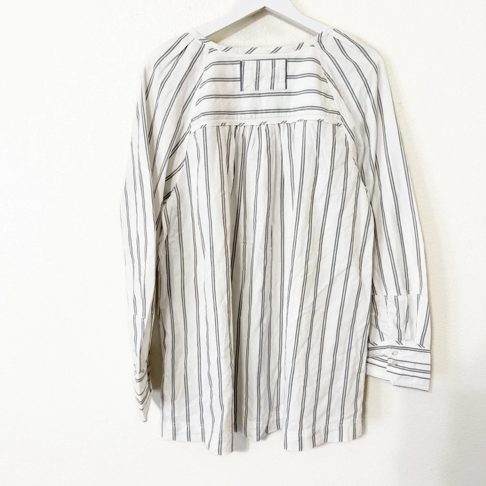 NWT Free People We The Free Lisbon Tunic Ivory Combo Lace Up Size Large